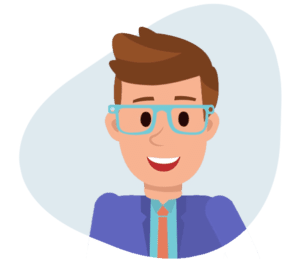 Cartoon person wearing glasses with new lenses