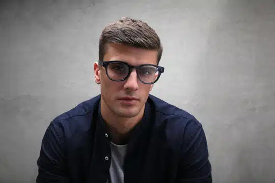 man wearing banton frameworks glasses