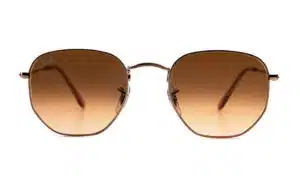 Ray-Ban Hexagonal Flat Lenses with gradient tinted lenses