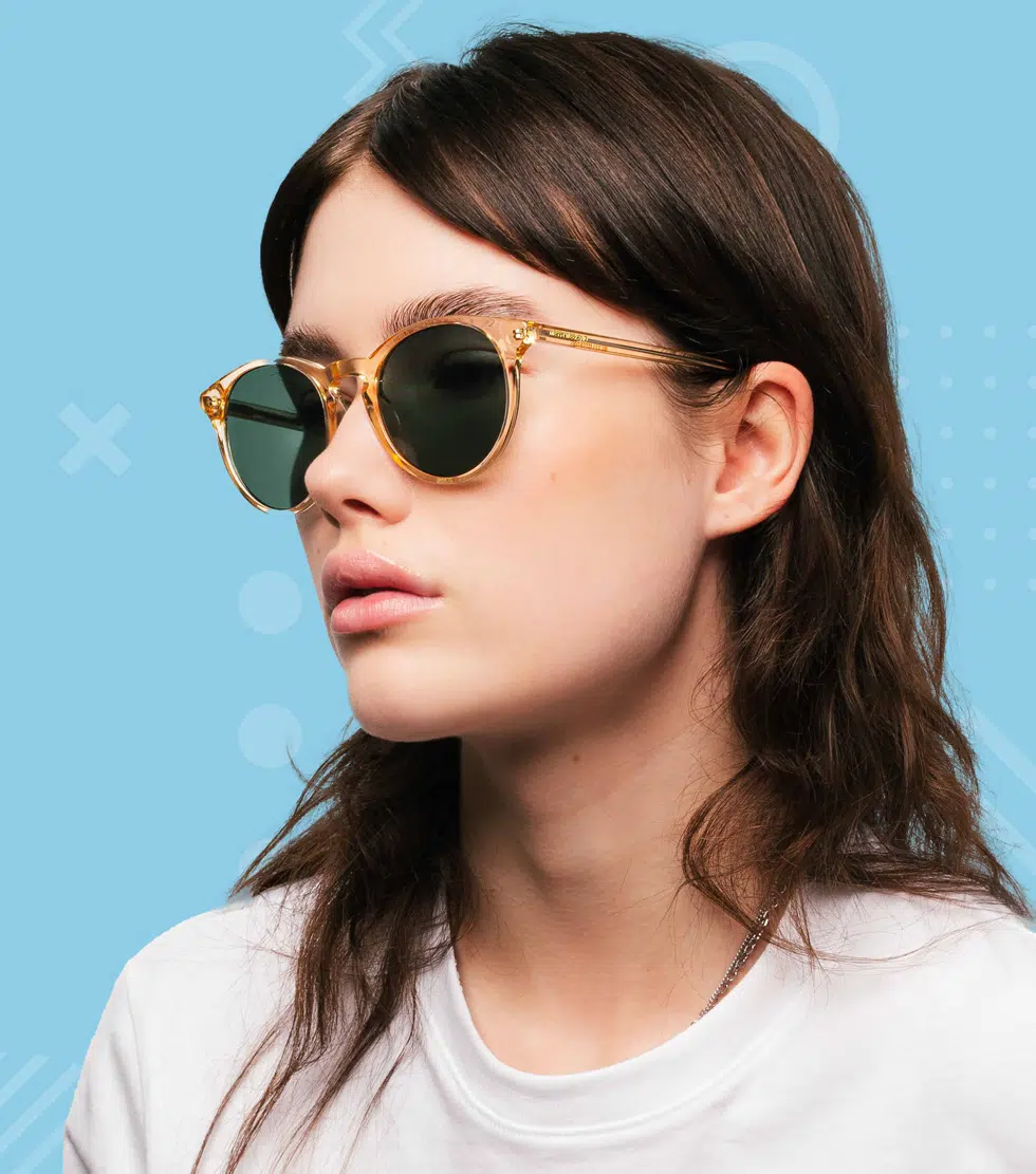 Woman Wearing MessyWeekend sunglasses