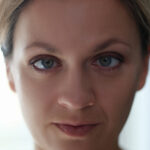 a woman suffering with amblyopia