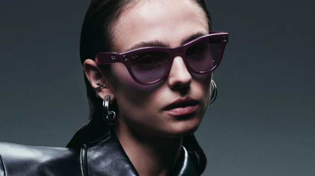 Woman posing wearing Ray-Ban Meta Gen 2 glasses