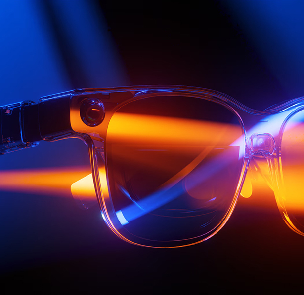 Two people wearing VITURE XR glasses and streaming