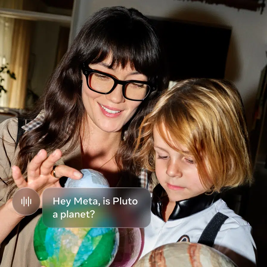 A person wearing a glasses with Transitions® lenses